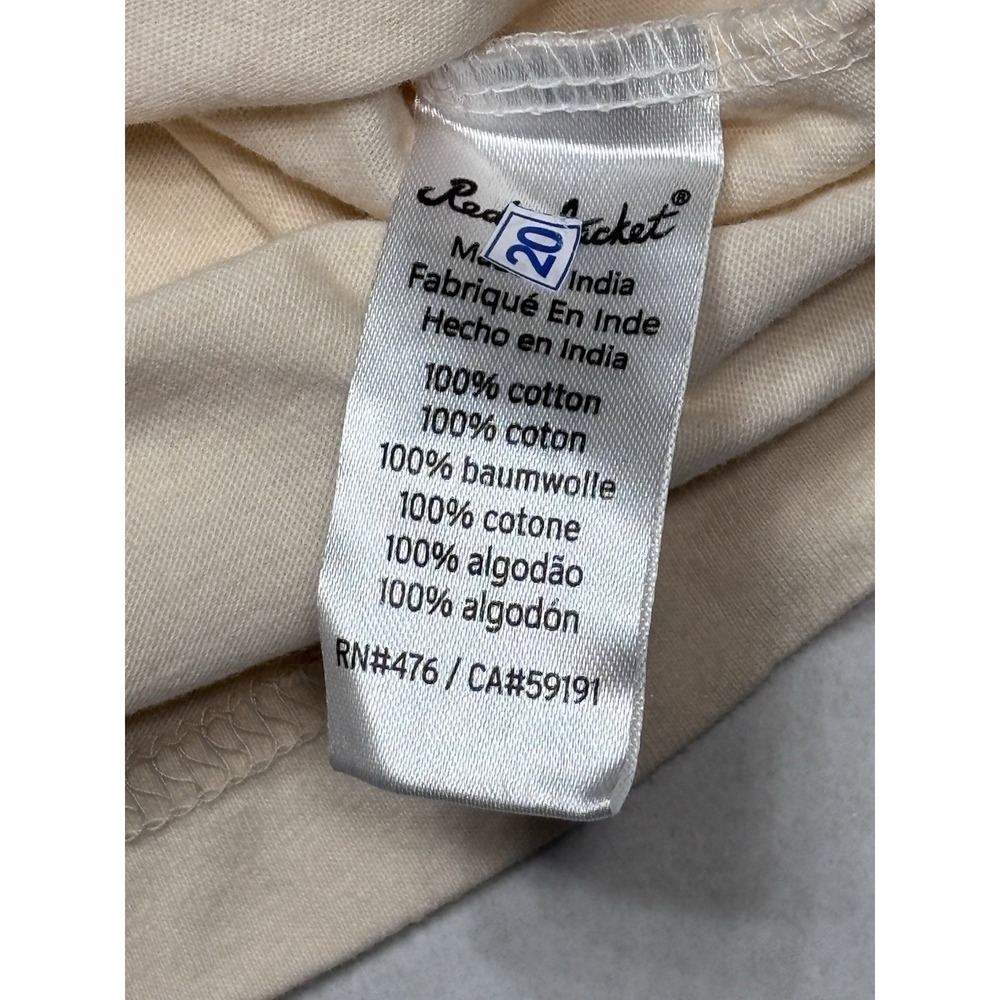 Red Jacket Coca-Cola Retro Enjoy Coke T-Shirt 2XL Cream Striped Sleeves NWT - Picture 7 of 8